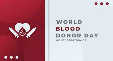 mundo sangue doador dia celebração vetor Projeto ilustração para fundo, poster, bandeira, anúncio, cumprimento cartão