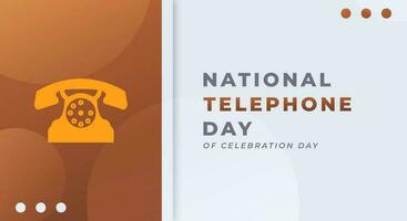 nacional Telefone dia celebração vetor Projeto ilustração para fundo, poster, bandeira, anúncio, cumprimento cartão