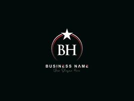 inicial bh luxo o negócio logotipo, feminino Estrela círculo bh logotipo carta vetor ícone
