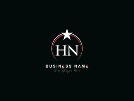 Prêmio círculo hn Estrela logotipo, inicial hn logotipo carta vetor arte