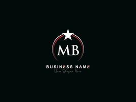 monograma círculo MB luxo logotipo, criativo Estrela MB logotipo carta ícone vetor