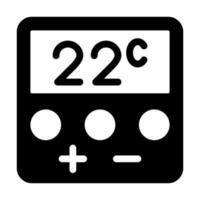 termostato vetor glifo ícone para pessoal e comercial usar.