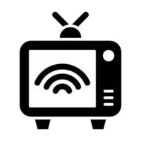 inteligente televisão vetor glifo ícone para pessoal e comercial usar.