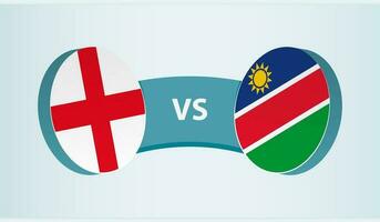 Inglaterra versus namíbia, equipe Esportes concorrência conceito. vetor