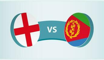 Inglaterra versus eritreia, equipe Esportes concorrência conceito. vetor