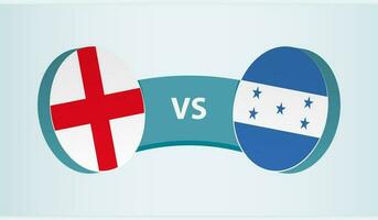 Inglaterra versus Honduras, equipe Esportes concorrência conceito. vetor