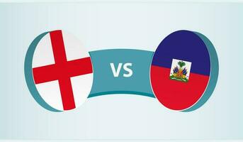 Inglaterra versus Haiti, equipe Esportes concorrência conceito. vetor