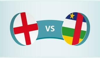 Inglaterra versus central africano república, equipe Esportes concorrência conceito. vetor
