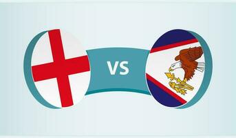 Inglaterra versus americano samoa, equipe Esportes concorrência conceito. vetor