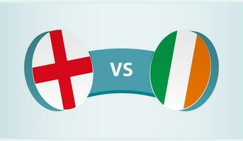 Inglaterra versus Irlanda, equipe Esportes concorrência conceito. vetor