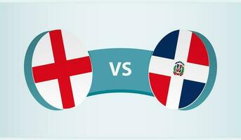 Inglaterra versus dominicano república, equipe Esportes concorrência conceito. vetor