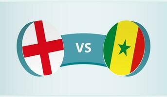 Inglaterra versus Senegal, equipe Esportes concorrência conceito. vetor