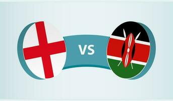 Inglaterra versus Quênia, equipe Esportes concorrência conceito. vetor