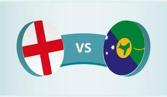 Inglaterra versus Natal ilha, equipe Esportes concorrência conceito. vetor