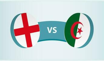 Inglaterra versus Argélia, equipe Esportes concorrência conceito. vetor