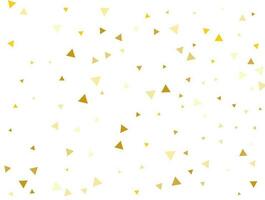 gênero neutro dourado triangular confete fundo. vetor ilustração