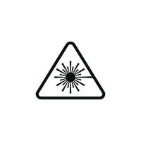 laser radiação Cuidado Atenção símbolo Projeto vetor