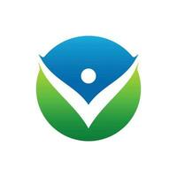 natural saúde logotipo Projeto vetor