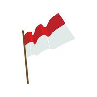 ilustração vetorial bandeira indonésia vetor