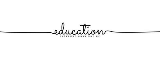 internacional dia do Educação monoline. vetor ilustração. eps 10