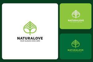 modelo de design de logotipo de folha natural vetor