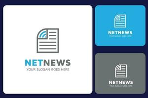 internet notícia logotipo Projeto modelo vetor