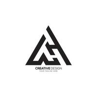 triângulo moderno único forma carta W h uma criativo tipografia monograma logotipo. W logotipo. h logotipo. uma logotipo vetor