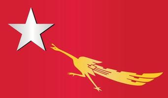 ativista de myanmar força democracia nova bandeira protesto propagandha revolução 2021 símbolo ícone logo.eps vetor