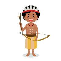 aborígene pessoas segurando Setas; flechas para Caçando vetor