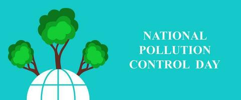 nacional poluição ao controle dia, vetor bandeira