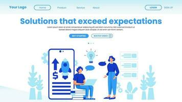 aterrissagem página companhia o negócio modelo dentro plano Projeto vetor ilustração conceito