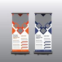 modelo de banner roll up de negócios corporativos vetor