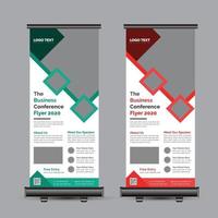 conferência de negócios roll up banner vetor