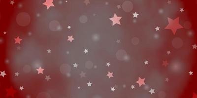 fundo laranja claro com estrelas de círculos ilustração colorida com pontos de gradiente e estrelas design para fabricantes de tecidos de papel de parede vetor