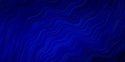 padrão de vetor azul escuro com curvas nova ilustração colorida com design inteligente de linhas curvas para suas promoções