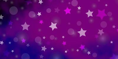 fundo de vector azul rosa claro com estrelas de círculos ilustração colorida com pontos de gradiente design de estrelas para fabricantes de tecidos de papel de parede