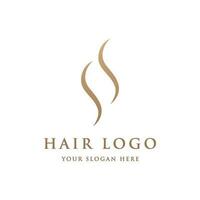 abstrato logotipo modelo Projeto luxo e lindo cabelo ondas logotipo para negócios, salão, beleza, cabeleireiro, Cuidado. vetor