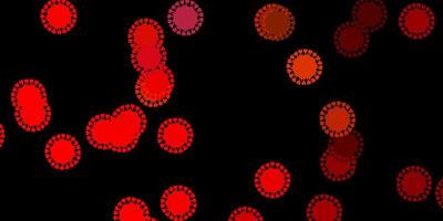 textura vector vermelho-escuro e amarelo com símbolos de doenças