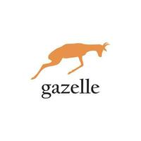 gazela logotipo com minimalista Projeto vetor