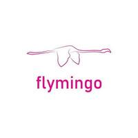 flamingo logotipo Projeto com Rosa cor vetor