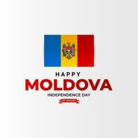 Moldova independência dia cumprimento Projeto vetor