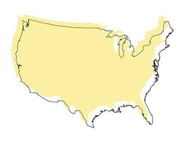 EUA mapa, Unidos estados do América mapa 3d cor mapa. vetor