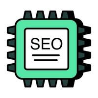 conceptual vetor Projeto ícone do seo lasca