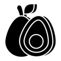 uma lindo Projeto ícone do abacate fruta vetor