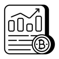 criativo Projeto ícone do bitcoin analytics vetor