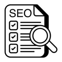 uma único Projeto ícone do seo auditar vetor