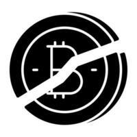 criativo Projeto ícone do bitcoin batida vetor