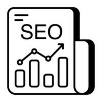 editável Projeto ícone do seo análise vetor