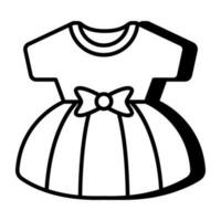um ícone de design perfeito de vestido de festa vetor