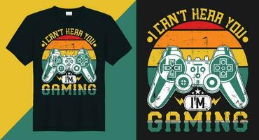 não pode ouvir você eu sou jogos jogos t camisa Projeto vetor